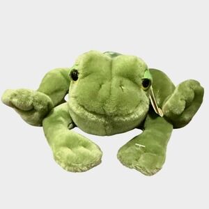Vintage 80s Dakin Nature Babies Spotted Leap Frog Realistic Stuffed Animal Plush